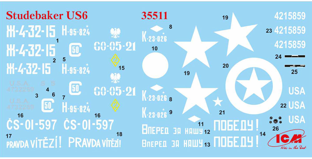 スチュードベイカー US6 カーゴトラック w/ソビエト ドライバー プラモデル (ICM 1/35 ミリタリービークル・フィギュア No.35510) 商品画像_1