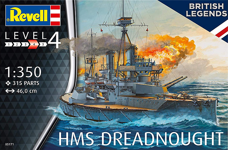 HMS ドレッドノート プラモデル (レベル 1/350 艦船モデル No.05171) 商品画像