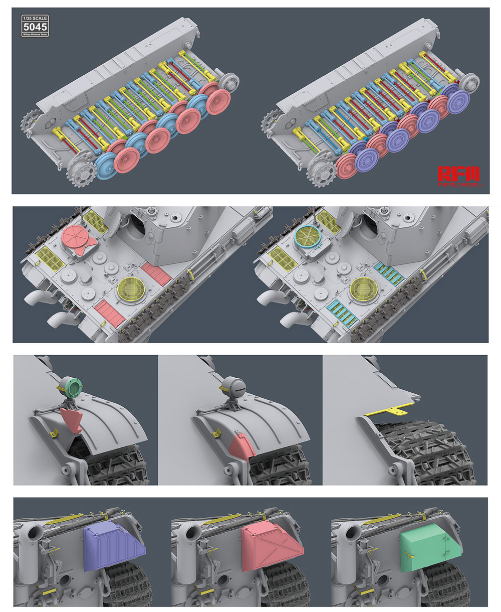 Sd.Kfz.171 パンター F型 w/連結組立可動式履帯 プラモデル (ライ フィールド モデル 1/35 Military Miniature Series No.5045) 商品画像_4