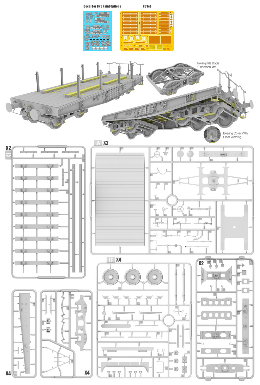 ドイツ 軍用 シムス 50トン 大型平台貨車 プラモデル (ティーモデル 1/35 ミリタリー プラモデル No.TK3504) 商品画像_1