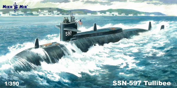 SSN-597 タリビー 攻撃型 原子力潜水艦 プラモデル (ミクロミル 1/350 艦船モデル No.350-041) 商品画像
