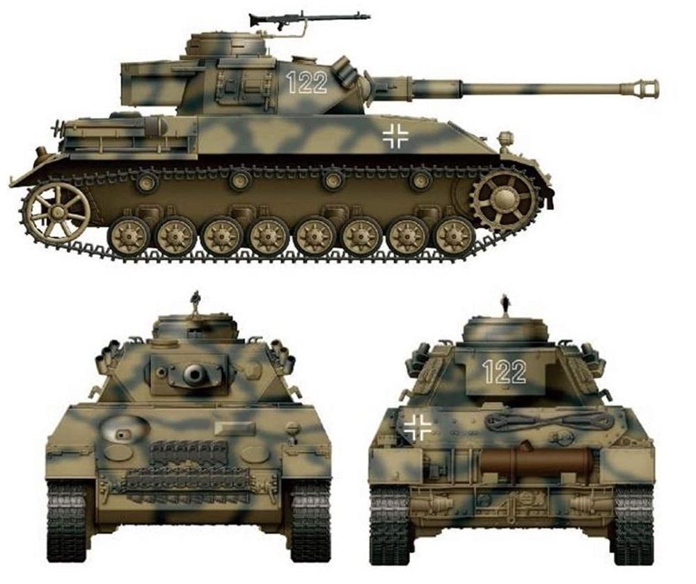 4号戦車H型 クルップ計画型 プラモデル (アミュージングホビー 1/35 ミリタリー No.35A037) 商品画像_1