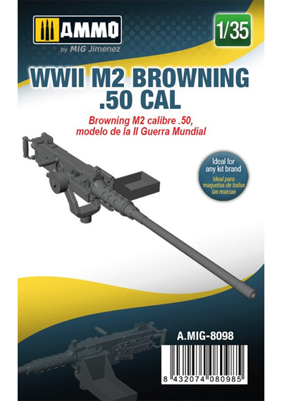 ブローニング M2 .50cal (WW2) プラモデル (アモ アクセサリー No.A.MIG-8098) 商品画像