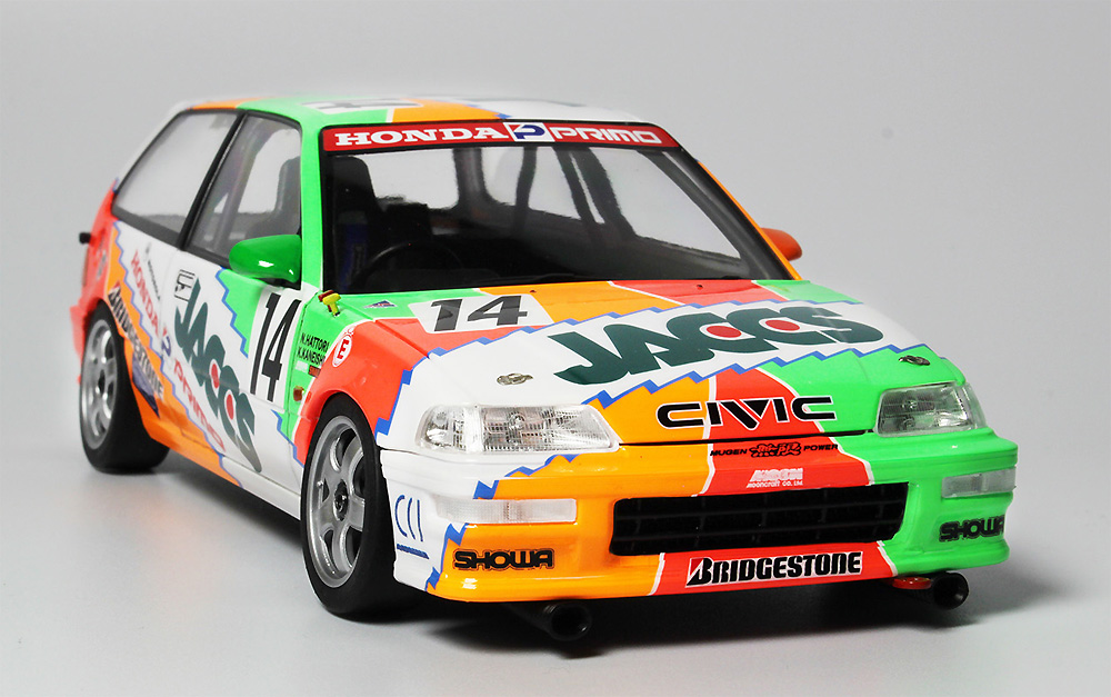 ホンダ シビック EF9 1992 TI サーキット・英田 Gr.A 300km レース プラモデル (NuNu 1/24 レーシングシリーズ No.PN24021) 商品画像_2