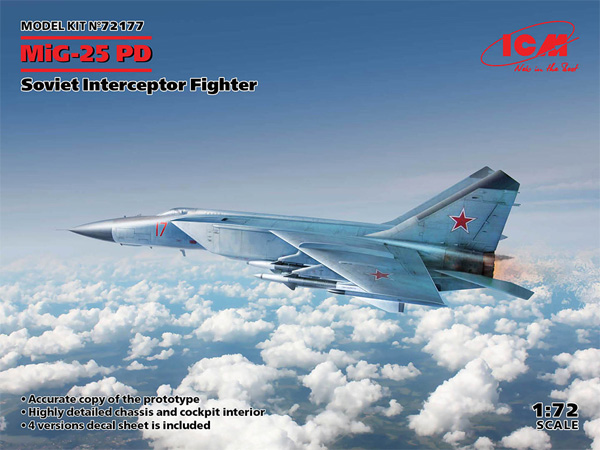 MiG-25PD プラモデル (ICM 1/72 エアクラフト プラモデル No.72177) 商品画像