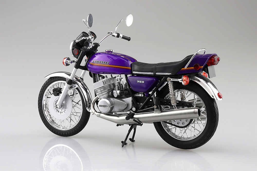 カワサキ 750SS マッハ IV (ヨーロッパ仕様) キャンディーパープル 完成品 (アオシマ 1/12 完成品バイクシリーズ No.108208) 商品画像_2