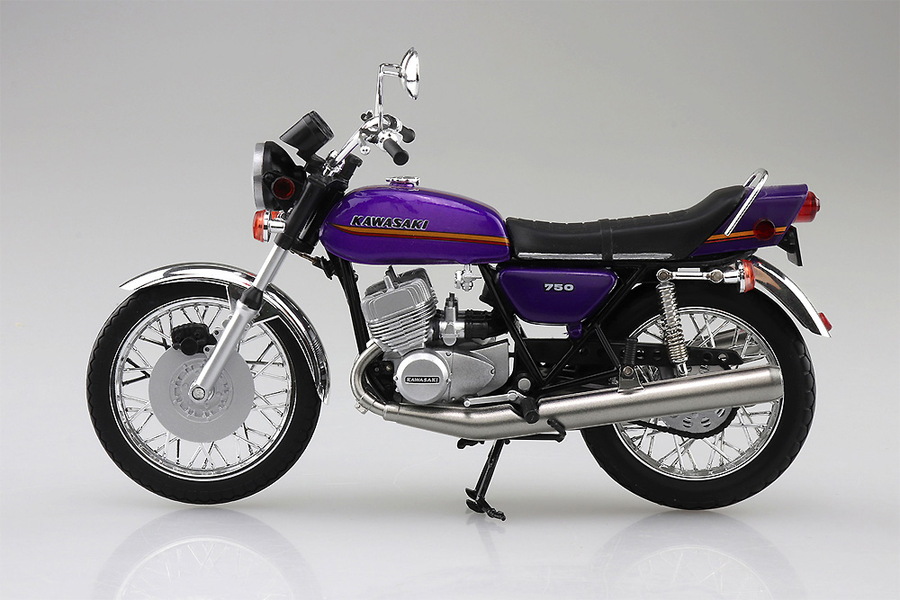 カワサキ 750SS マッハ IV (ヨーロッパ仕様) キャンディーパープル 完成品 (アオシマ 1/12 完成品バイクシリーズ No.108208) 商品画像_3