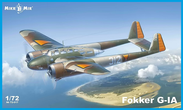 フォッカー G-1A 双発戦闘機 プラモデル (ミクロミル 1/72 エアクラフト プラモデル No.72-017) 商品画像