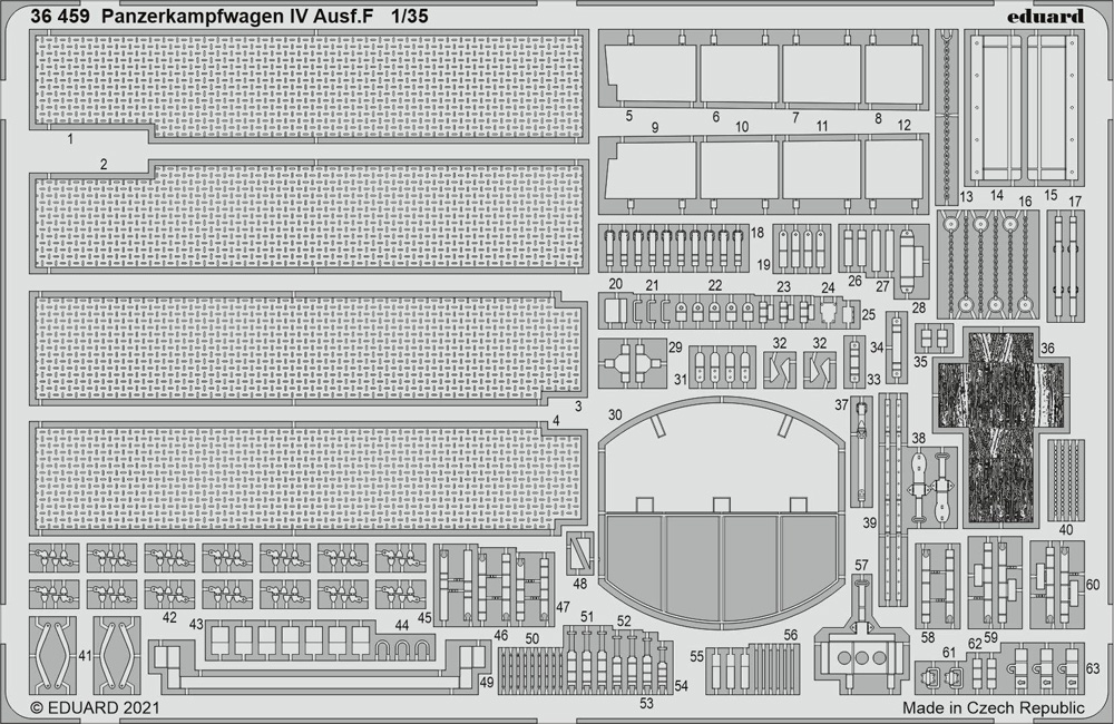 ドイツ 4号戦車F型 エッチングパーツ (タミヤ用) エッチング (エデュアルド 1/35 AFV用 エッチング （36-×・35-×） No.36459) 商品画像_1