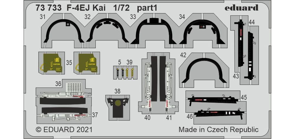 F-4EJ改 エッチングパーツ (ファインモールド用) エッチング (エデュアルド 1/72 エアクラフト用 カラーエッチング (73-×) No.73733) 商品画像_2
