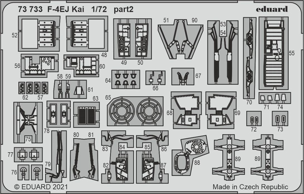 F-4EJ改 エッチングパーツ (ファインモールド用) エッチング (エデュアルド 1/72 エアクラフト用 カラーエッチング (73-×) No.73733) 商品画像_3