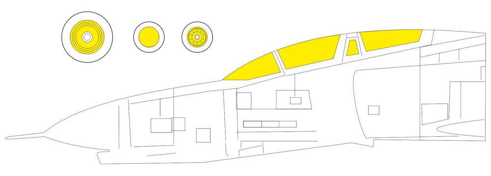 F-4EJ マスクシール (ファインモールド用) マスキング (エデュアルド 1/72 エアクラフト用 エデュアルド マスク (CX-×) No.CX595) 商品画像_1