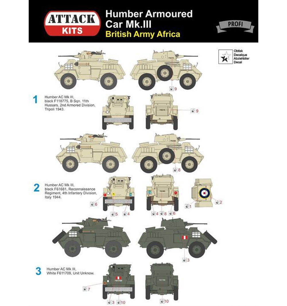 ハンバー Mk.3 装甲車 地中海戦域 プラモデル (アタック 1/72 AFV シリーズ No.72934) 商品画像_2