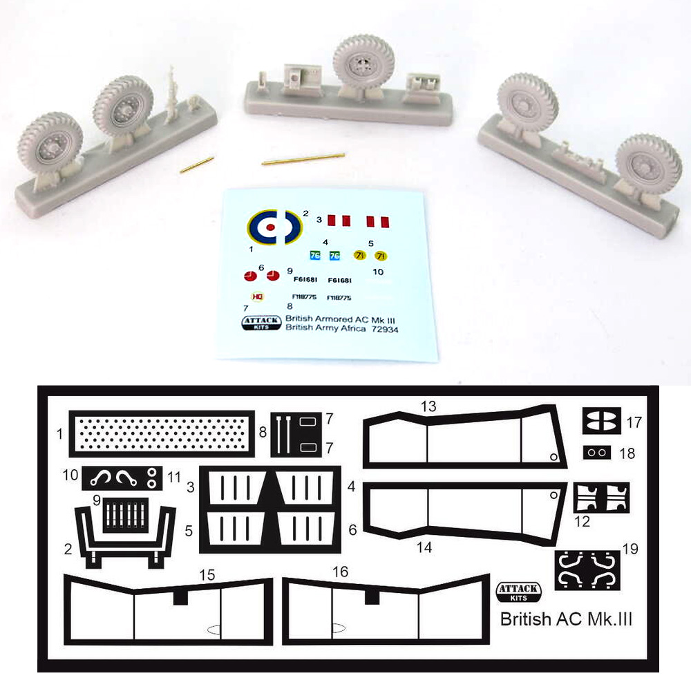 ハンバー Mk.3 装甲車 地中海戦域 プラモデル (アタック 1/72 AFV シリーズ No.72934) 商品画像_3