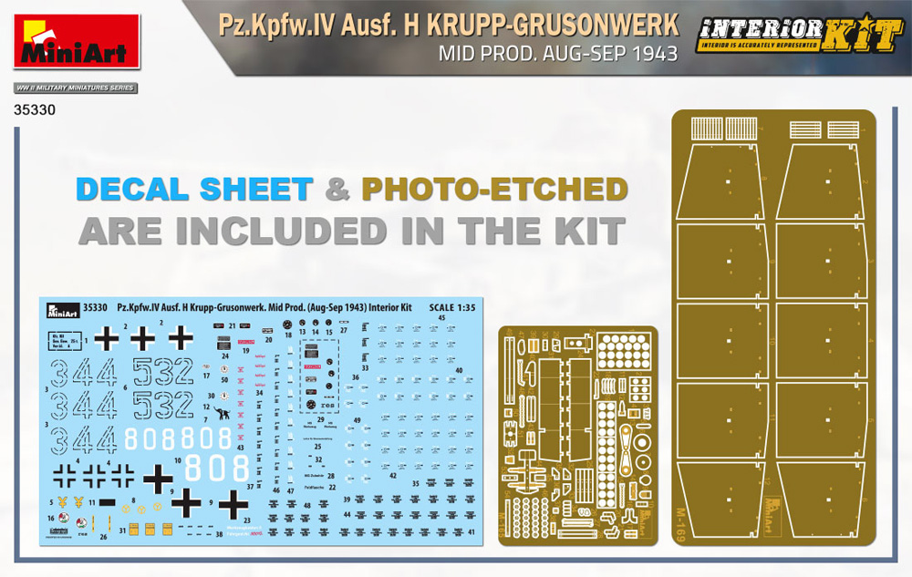 Pz.Kpfw.4 4号戦車H型 クルップ製 中期型 1943年8-9月 インテリアキット プラモデル (ミニアート 1/35 WW2 ミリタリーミニチュア No.35330) 商品画像_1