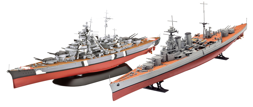 HMS フッド vs ビスマルク 80周年記念 バトルセット プラモデル (レベル 1/700 艦船モデル No.05174) 商品画像_2
