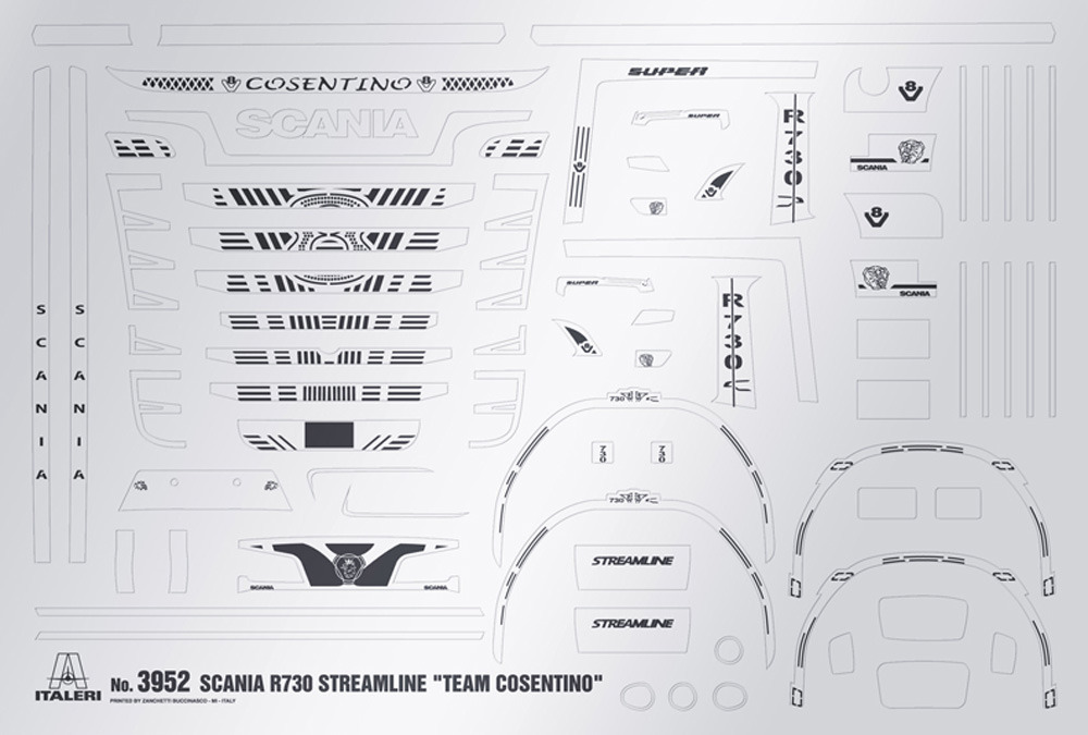 スカニア R730 ストリームライン 4×2 プラモデル (イタレリ 1/24 トラックシリーズ No.3952) 商品画像_2