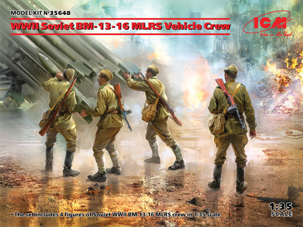 WW2 ソビエト BM-13-16 MLRS クルー プラモデル (ICM 1/35 ミリタリービークル・フィギュア No.35648) 商品画像