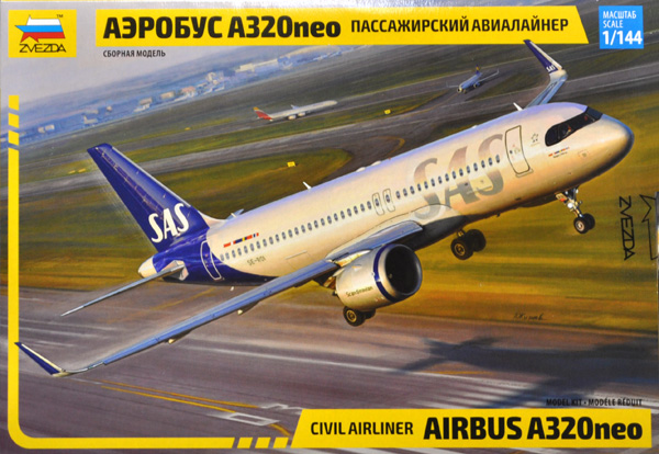 エアバス A320neo プラモデル (ズベズダ 1/144 エアモデル No.7037) 商品画像