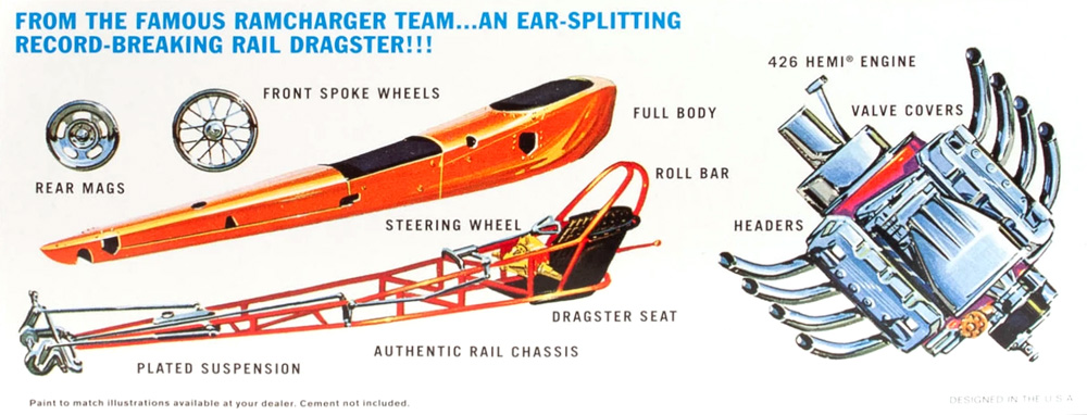 ラムチャージャーズ AA/FUEL ドラッグスター プラモデル (MPC 1/25 カーモデル No.MPC940/12) 商品画像_1