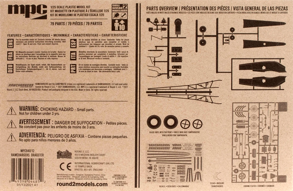 ラムチャージャーズ AA/FUEL ドラッグスター プラモデル (MPC 1/25 カーモデル No.MPC940/12) 商品画像_2