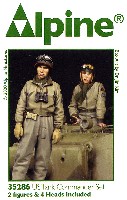 アルパイン 1/35 フィギュア WW2 アメリカ陸軍 マフラーを巻く戦車兵セット (2体セット)