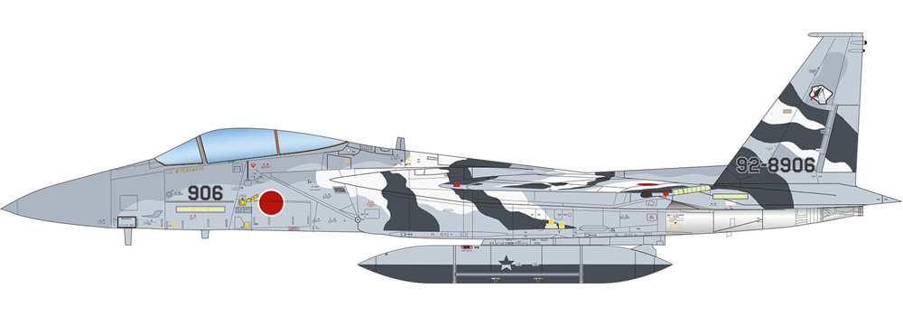 航空自衛隊 F-15J イーグル アグレッサー 飛行教導隊 906号機 (単座型・ダークグレイ/白迷彩) プラモデル (プラッツ 航空自衛隊機シリーズ No.AC-042) 商品画像_2
