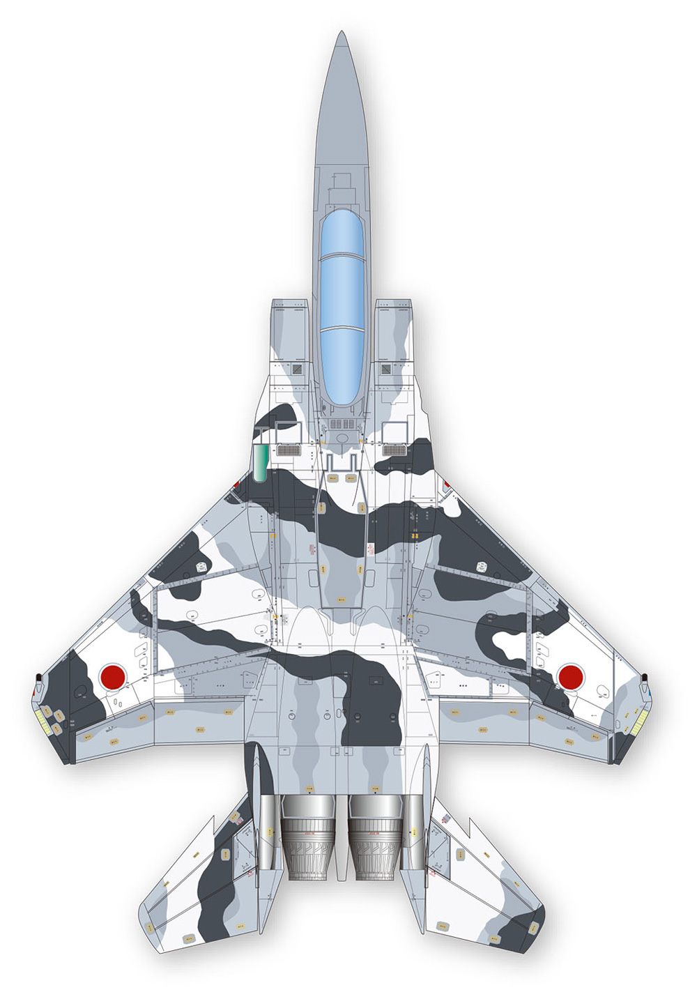 航空自衛隊 F-15J イーグル アグレッサー 飛行教導隊 906号機 (単座型・ダークグレイ/白迷彩) プラモデル (プラッツ 航空自衛隊機シリーズ No.AC-042) 商品画像_3