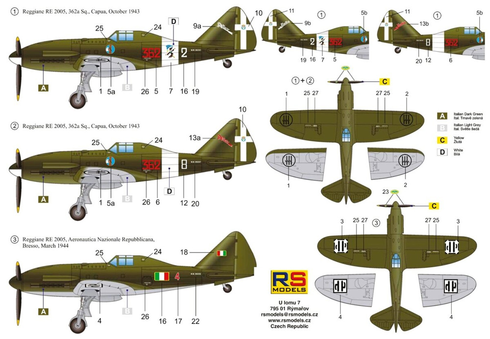 レジアーネ 2005 カプア イタリア 戦闘機 プラモデル (RSモデル 1/72 エアクラフト プラモデル No.92256) 商品画像_1