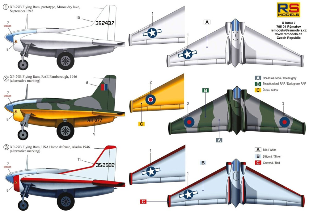 XP-79B フライングラム ミューロック ドライレイク 1945 プラモデル (RSモデル 1/72 エアクラフト プラモデル No.92257) 商品画像_1