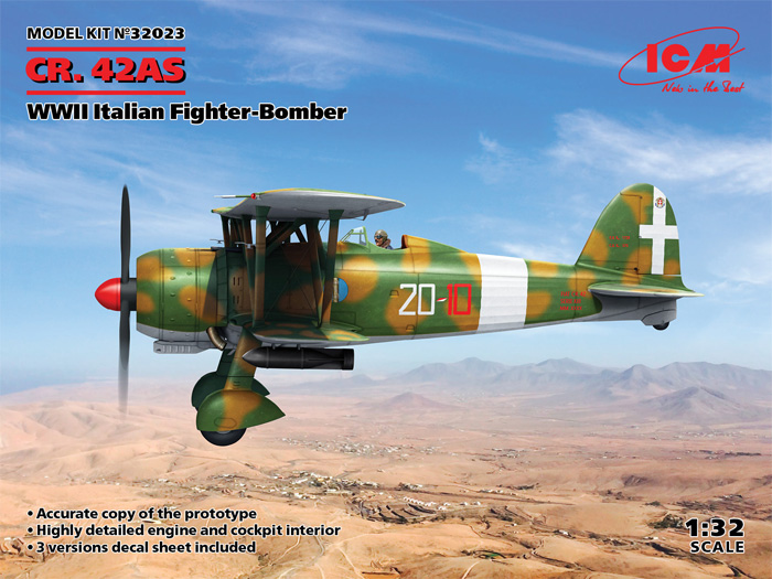 フィアット CR.42AS WW2 イタリア 戦闘爆撃機 プラモデル (ICM 1/32 エアクラフト No.32023) 商品画像