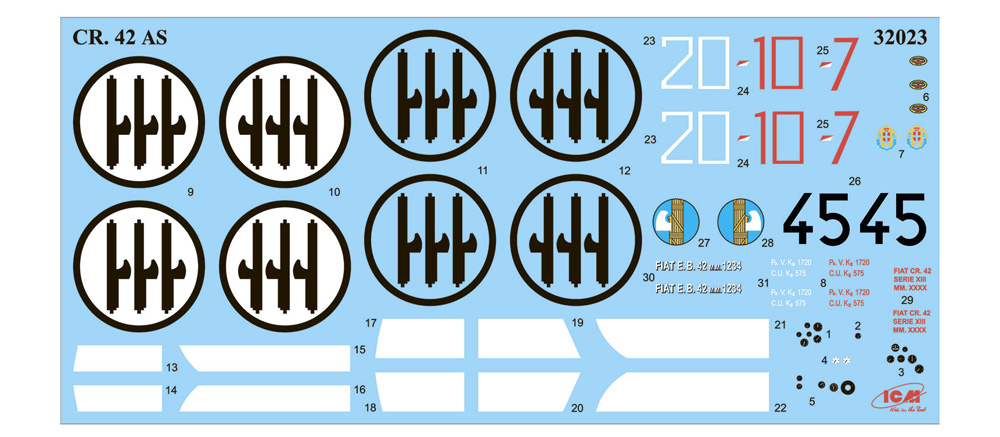 フィアット CR.42AS WW2 イタリア 戦闘爆撃機 プラモデル (ICM 1/32 エアクラフト No.32023) 商品画像_1
