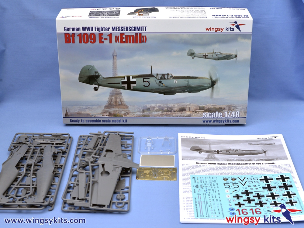 メッサーシュミット Bf109E-1 エミール プラモデル (ウイングジーキット 1/48 エアクラフト プラモデル No.WNKD5-007) 商品画像_1