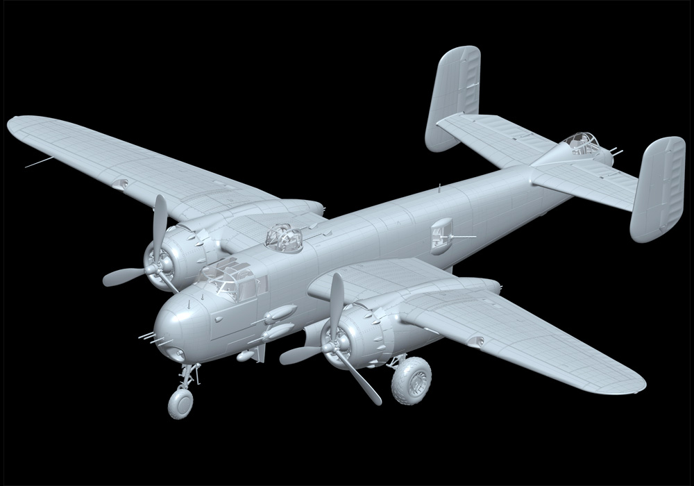 B-25H ミッチェル ガンシップ over CBI プラモデル (HKモデル 1/32 エアクラフト No.01E037) 商品画像_2