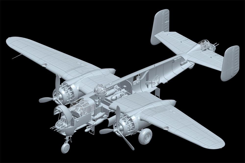 B-25H ミッチェル ガンシップ over CBI プラモデル (HKモデル 1/32 エアクラフト No.01E037) 商品画像_3