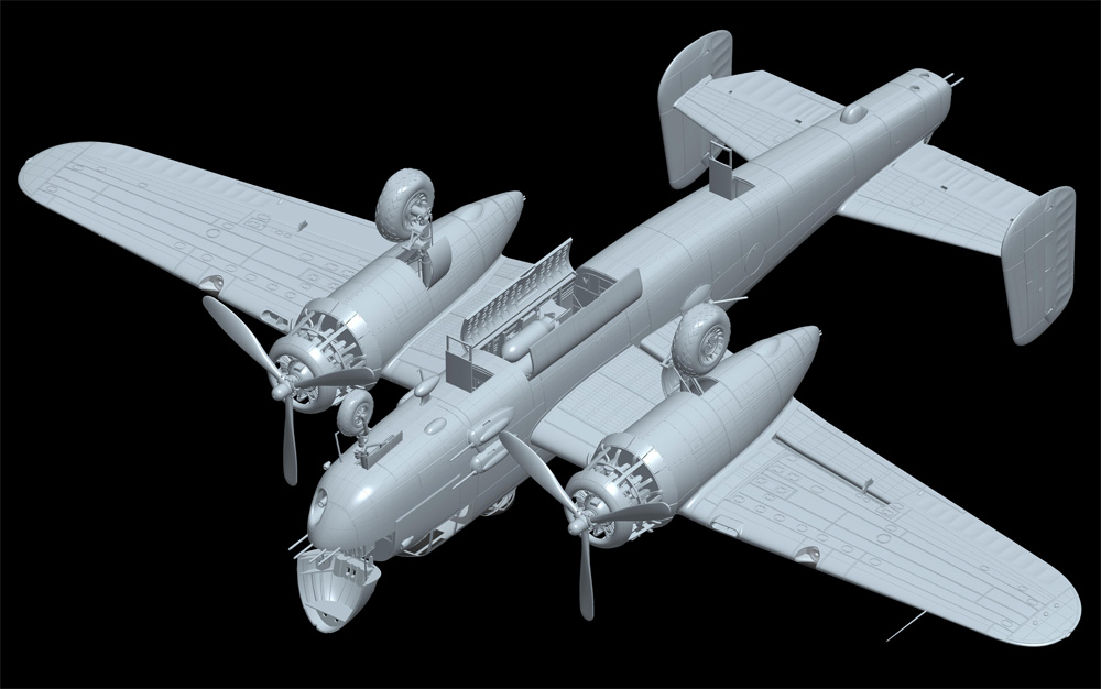 B-25H ミッチェル ガンシップ over CBI プラモデル (HKモデル 1/32 エアクラフト No.01E037) 商品画像_4