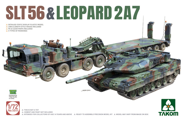 SLT56 戦車運搬車 & レオパルト 2A7 プラモデル (タコム 1/72 ミリタリー No.5011) 商品画像