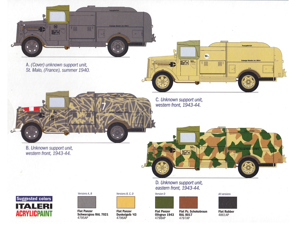 オペル ブリッツ 燃料補給車 Kfz.385 プラモデル (イタレリ 1/48 ミリタリーモデル No.2808) 商品画像_1