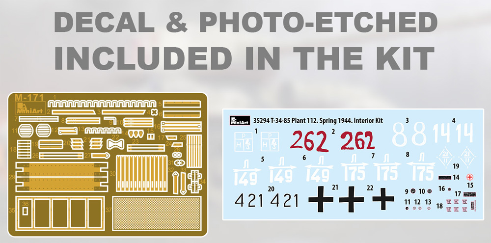 T-34/85 第112工場製 1944年春 インテリアキット プラモデル (ミニアート 1/35 WW2 ミリタリーミニチュア No.35294) 商品画像_1