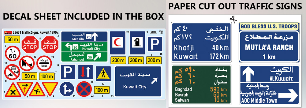 道路標識 クウェート 1990年代 プラモデル (ミニアート 1/35 ビルディング＆アクセサリー シリーズ No.35631) 商品画像_3