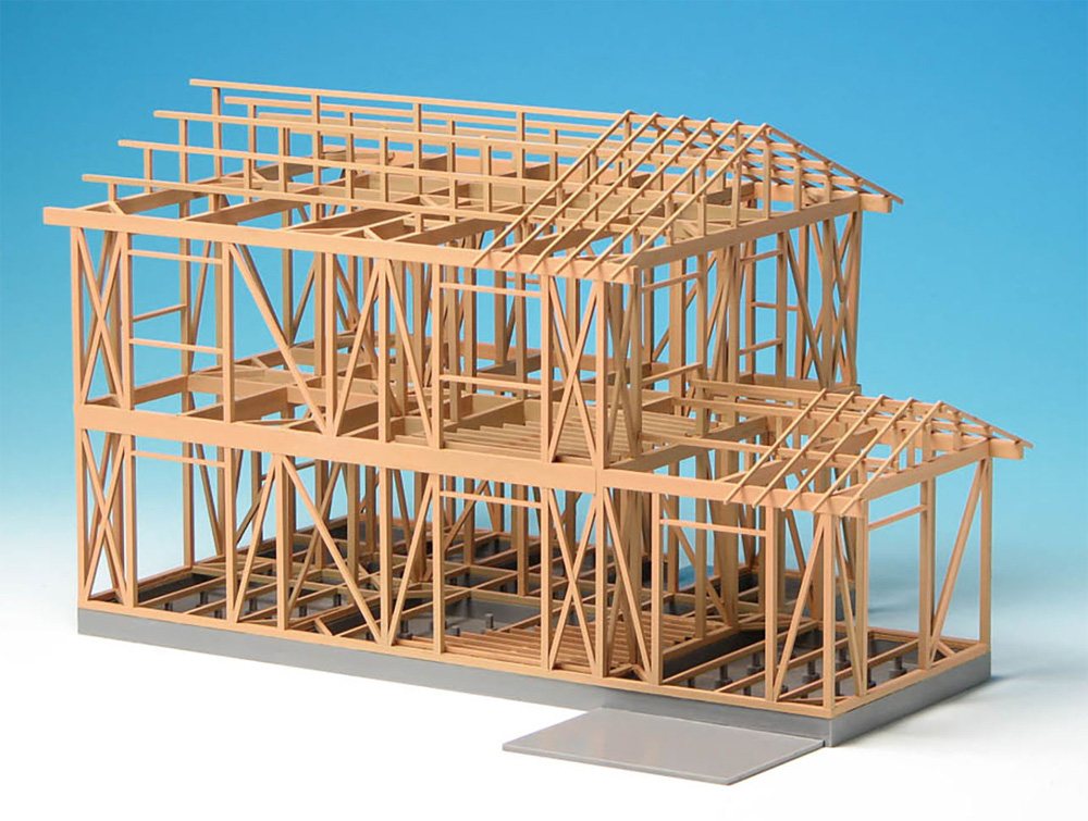 木造軸組模型 リニューアル版 プラモデル (プラッツ プラスチックモデルキット No.SP-155) 商品画像_2