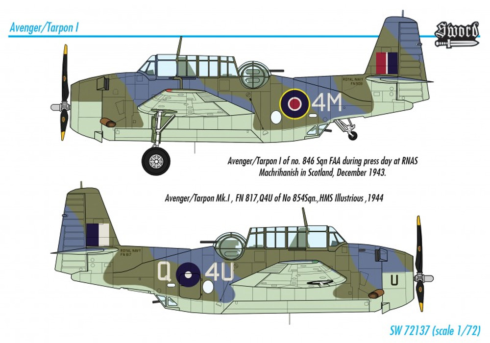 アベンジャー / ターポン Mk.1 プラモデル (ソード 1/72 エアクラフト プラモデル No.SW72137) 商品画像_2