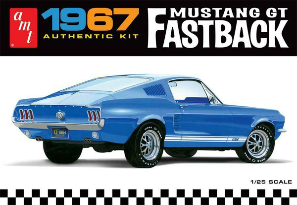 	1967 フォード マスタング GT ファーストバック プラモデル (amt 1/25 カーモデル No.AMT1241/12) 商品画像