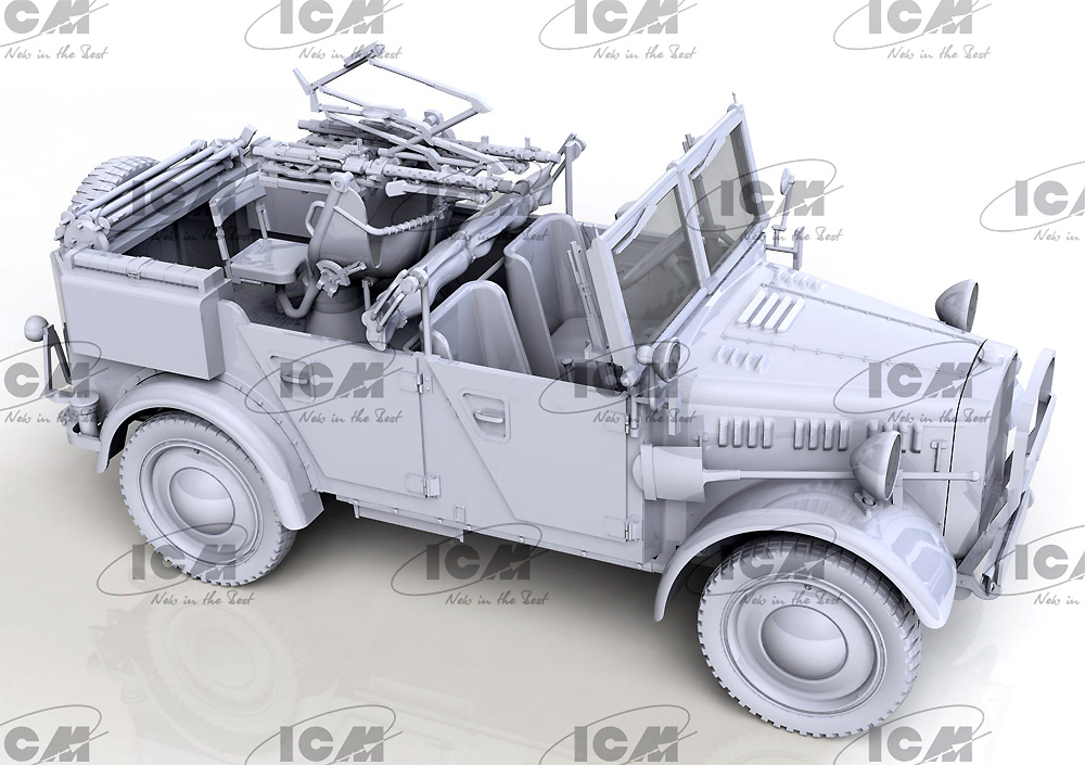 ドイツ le.gl.Einheitz-Pkw Kfz.4 軽対空車両 プラモデル (ICM 1/35 ミリタリービークル・フィギュア No.35584) 商品画像_2