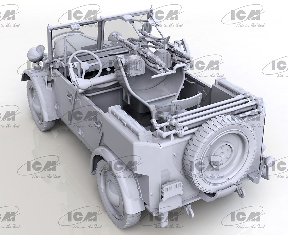 ドイツ le.gl.Einheitz-Pkw Kfz.4 軽対空車両 プラモデル (ICM 1/35 ミリタリービークル・フィギュア No.35584) 商品画像_4