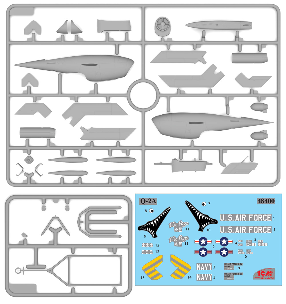 KDA-1(Q-2A) ファイアビー w/トレーラー プラモデル (ICM 1/48 エアクラフト プラモデル No.48400) 商品画像_1