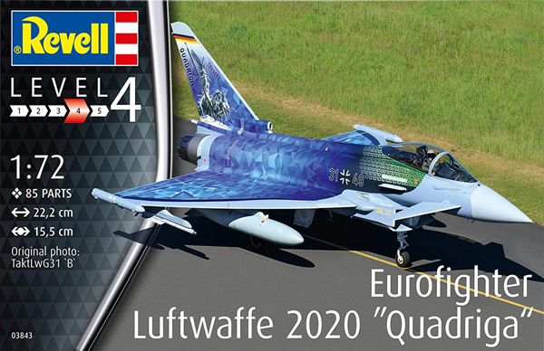 ユーロファイター
 ドイツ空軍 2020 クアドリガ プラモデル (レベル 1/72 Aircraft No.03843) 商品画像