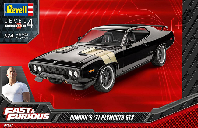 1971 プリムス GTX ドミニク (Fast & Furious) プラモデル (レベル カーモデル No.07692) 商品画像