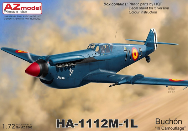 HA-1112M-1L ブチョン 迷彩塗装 プラモデル (AZ model 1/72 エアクラフト プラモデル No.AZ7668) 商品画像