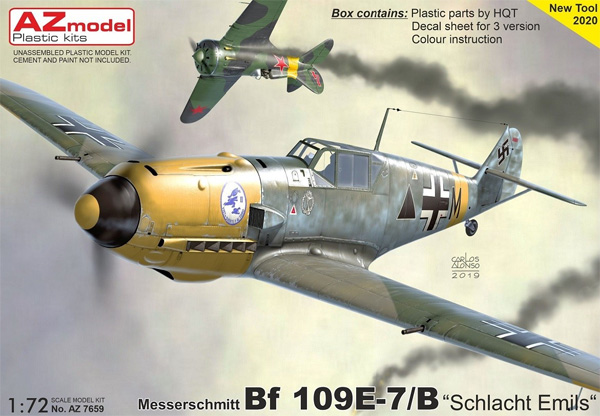 メッサーシュミット Bf109E-7/B プラモデル (AZ model 1/72 エアクラフト プラモデル No.AZ7659) 商品画像